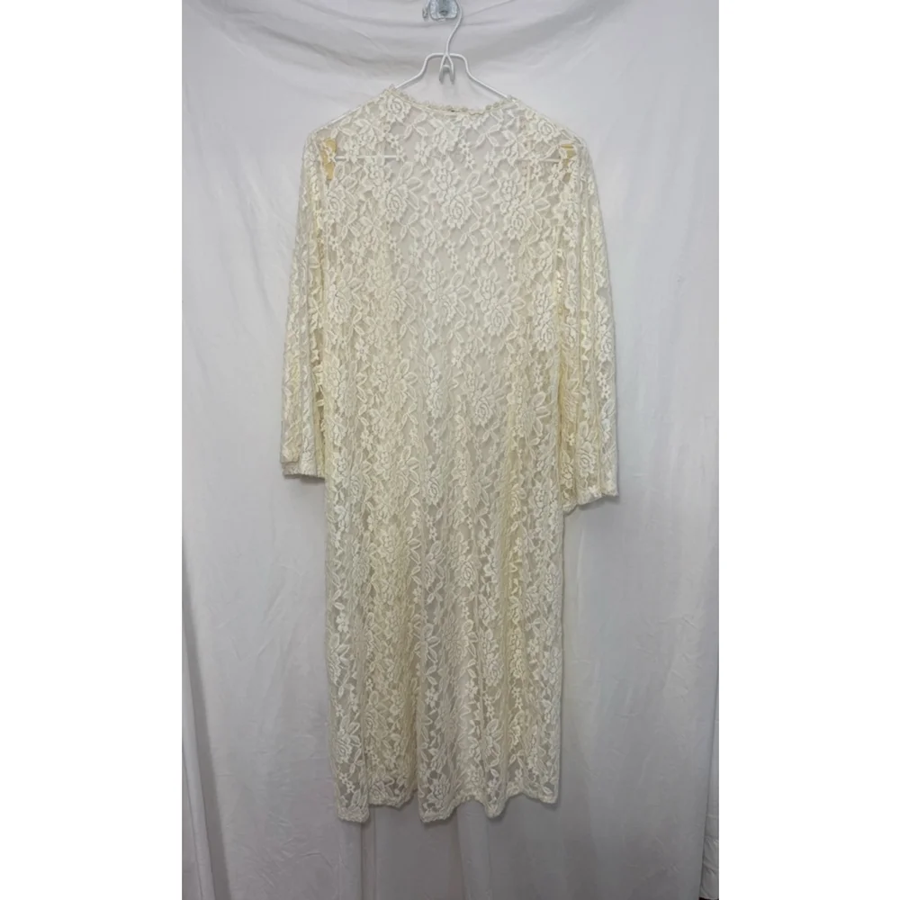 Women's Ivory Lace Cardigan Size L